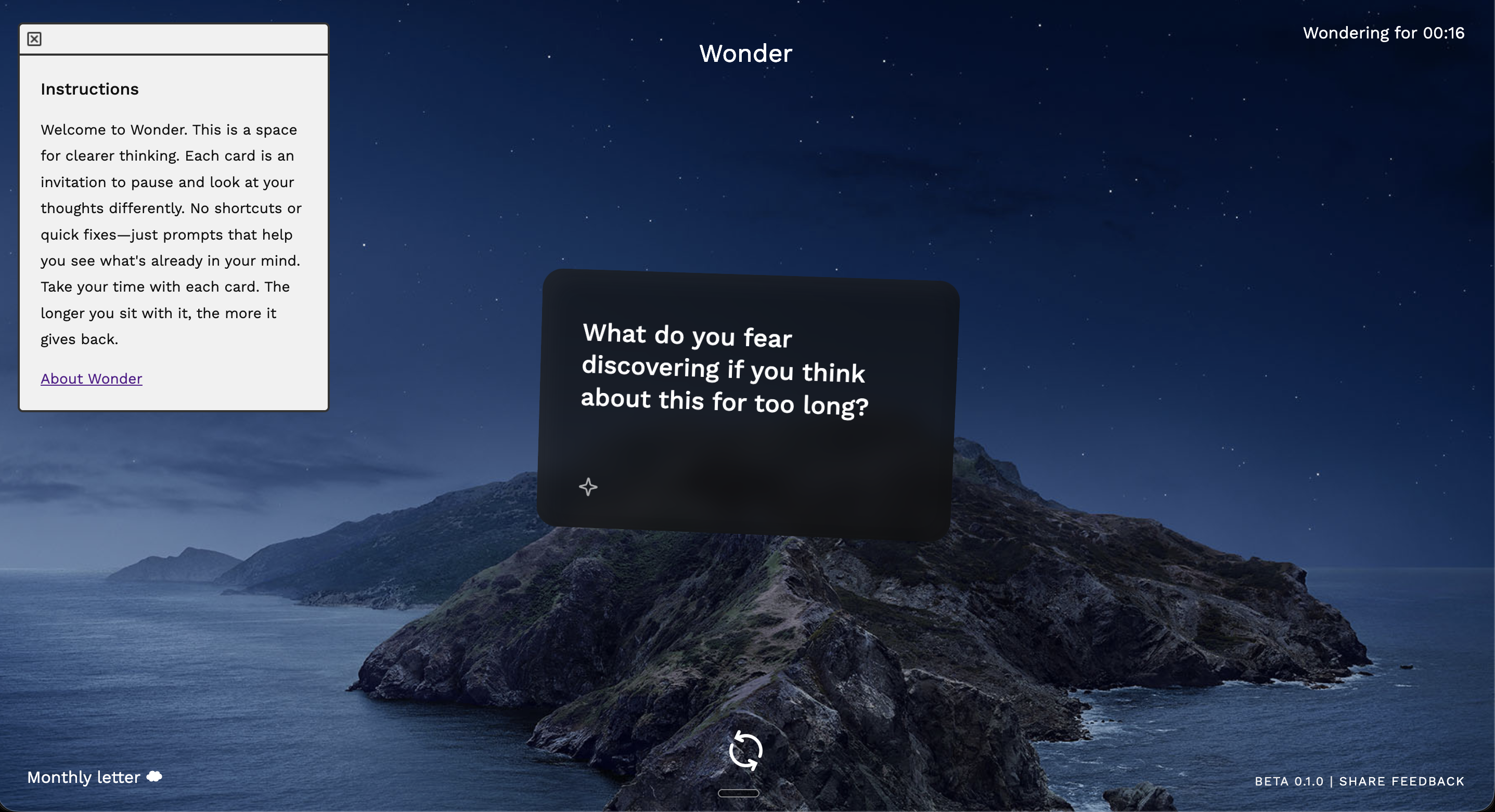 Wonder, Screenshot
